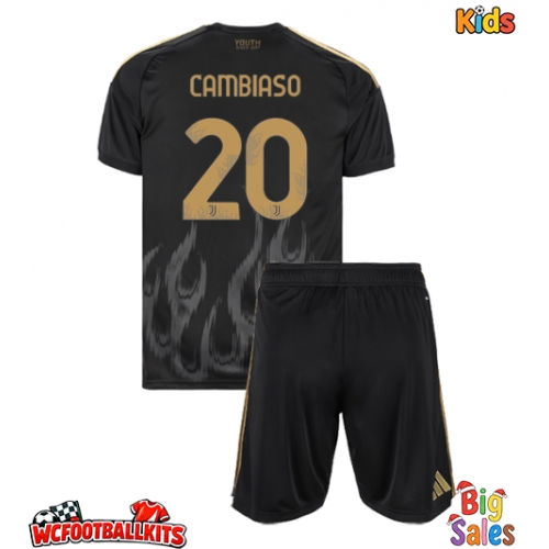 Juventus Andrea Cambiaso #20 Replica Third Stadium Kit for Kids 2026-27 Short Sleeve (+ pants)